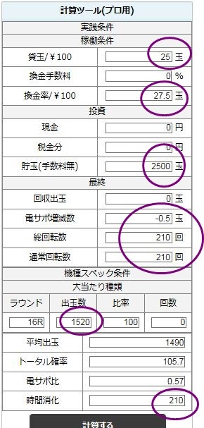 シュミレーション条件